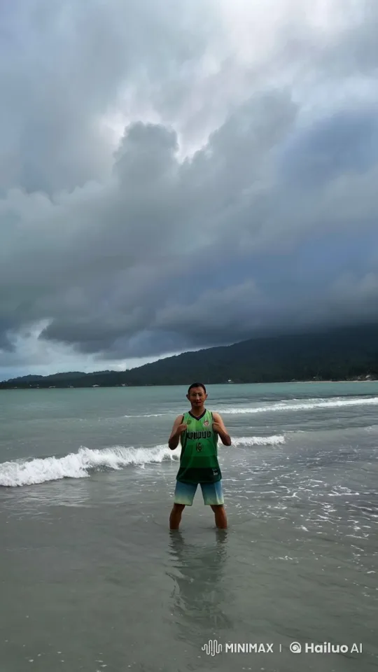 Kungfu Performance in Ocean Under Dramatic Skies – AI Generated Video | Hailuo AI