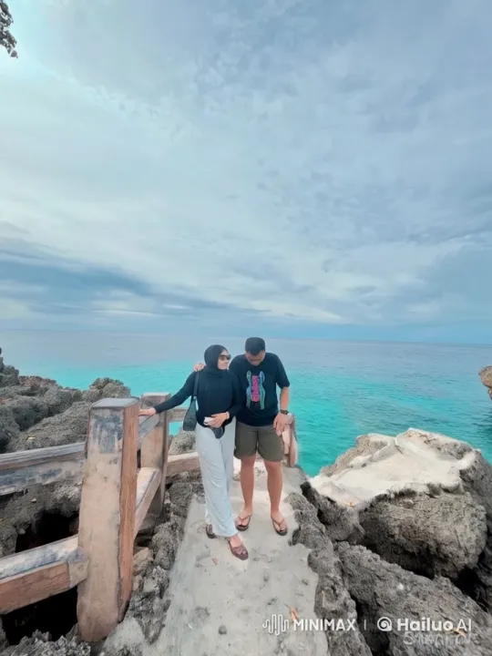 Couple Practicing Kung Fu on Rocky Coastline – AI Generated Video | Hailuo AI