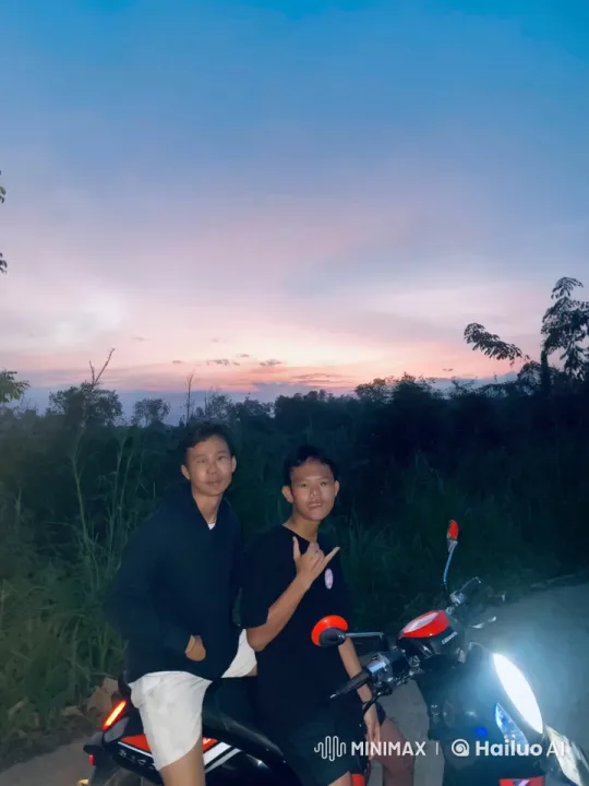 Two Young Martial Artists Displaying Skillful Kungfu on Scooter – AI Generated Video | Hailuo AI