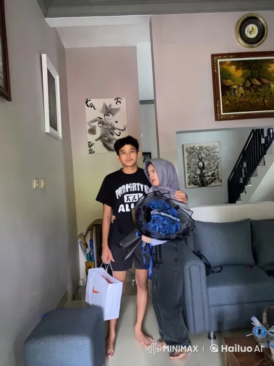 Young Couple Practicing Martial Arts in Cozy Living Room – AI Generated Video | Hailuo AI