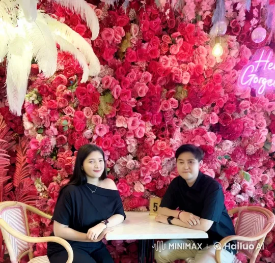 Kungfu Battle in Ornate Café with Floral Decor – AI Generated Video | Hailuo AI