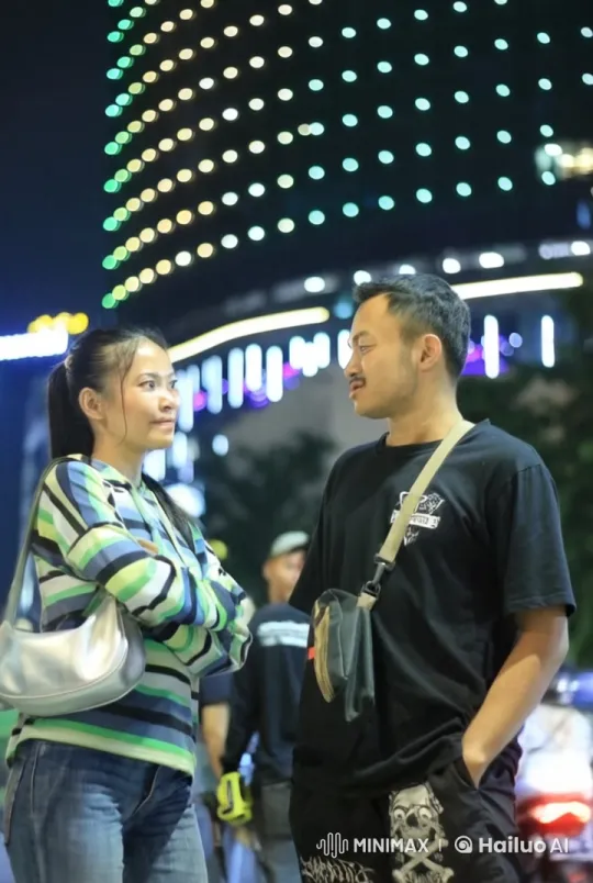 Nighttime Kungfu Display in Urban Setting – AI Generated Video | Hailuo AI