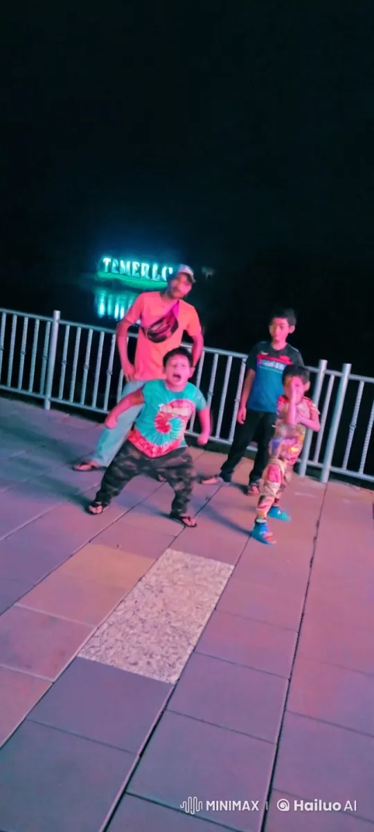 Nighttime Martial Arts Display by Energetic Children – AI Generated Video | Hailuo AI
