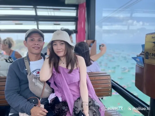 Couple Enjoying Scenic View from Cable Car – AI Generated Video | Hailuo AI