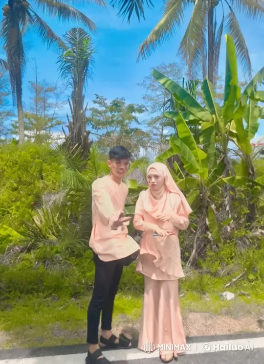 Couple Performs Synchronized Kungfu in Lush Setting – AI Generated Video | Hailuo AI