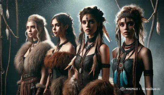 Mystical Tribal Warriors in a Misty Ambiance – AI Generated Video | Hailuo AI