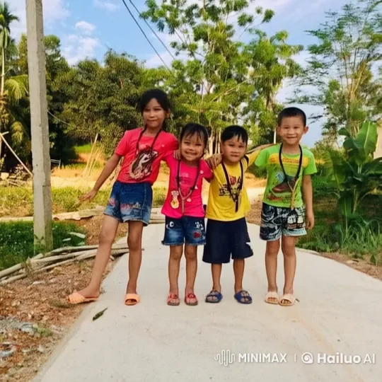 Children's Joyful Kung Fu Dance in Rural Setting – AI Generated Video | Hailuo AI