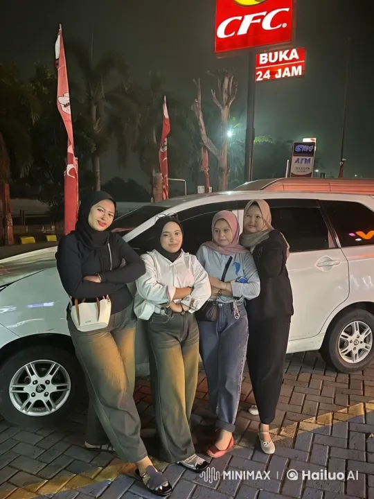Nighttime Friendship Scene at CFC Fast Food Restaurant – AI Generated Video | Hailuo AI