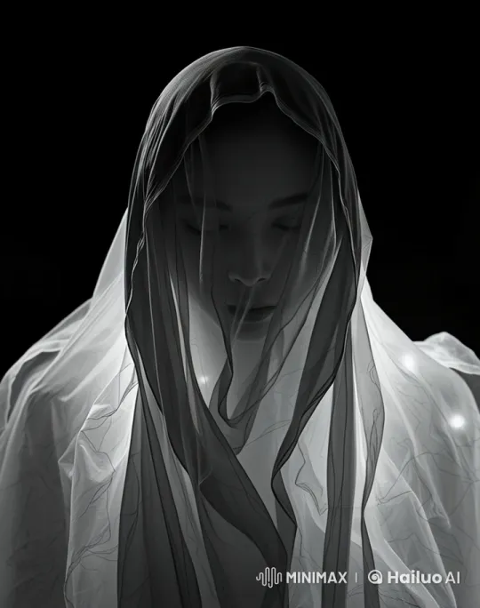 Mysterious Figure Unveils Presence in Dark, Enigmatic Live2D Scene – AI Generated Video | Hailuo AI