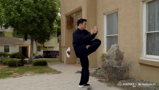 Combat Skills: Kungfu Kicks and Punches – AI Generated Video | Hailuo AI