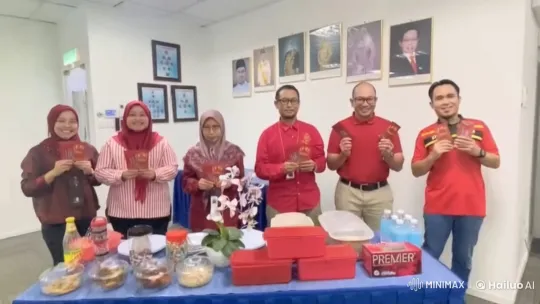 Red-Clothed Group Performs Energetic Kungfu in Decorated Room – AI Generated Video | Hailuo AI