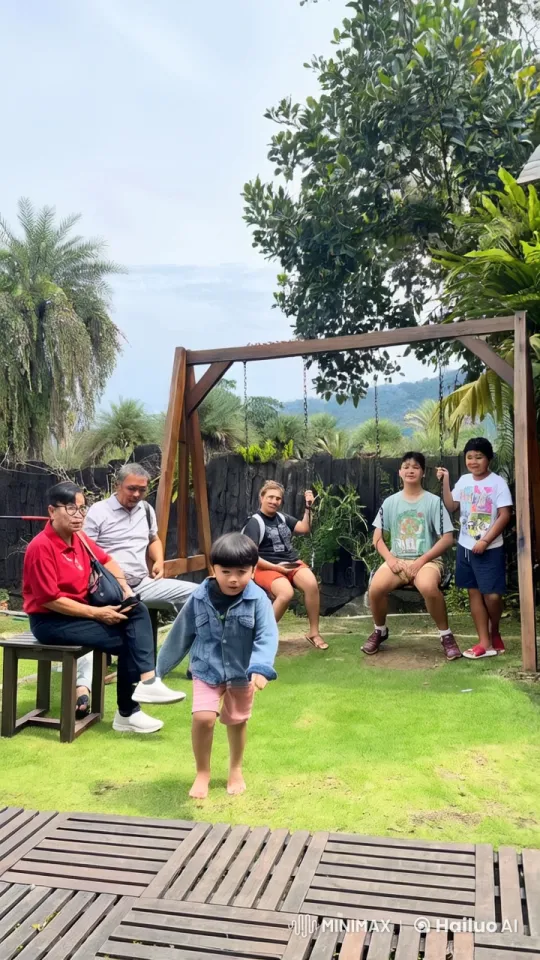 Young Child's Impressive Kung Fu Display in Garden – AI Generated Video | Hailuo AI