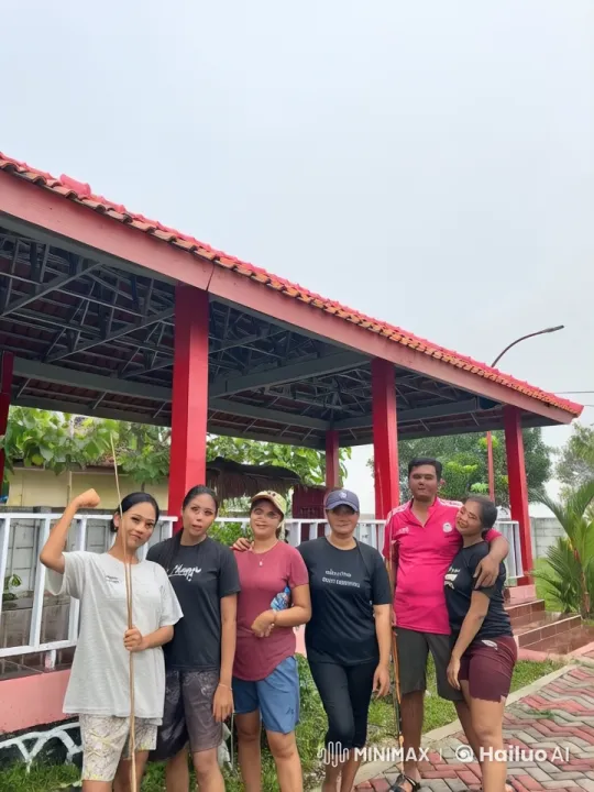 Group Enjoying Friendship Moment in Garden Pavilion – AI Generated Video | Hailuo AI