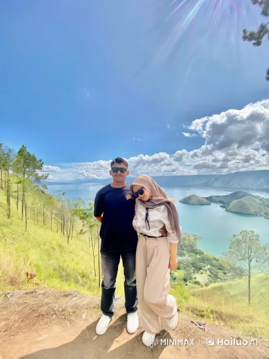 Couple Engages in Dramatic Kung Fu Fight Amidst Scenic Landscape – AI Generated Video | Hailuo AI