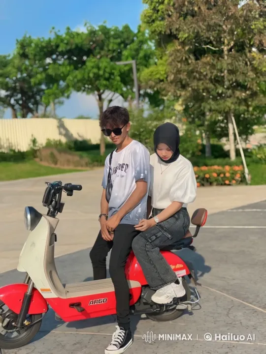 Young Couple Practicing Kung Fu on ARGO Scooter – AI Generated Video | Hailuo AI