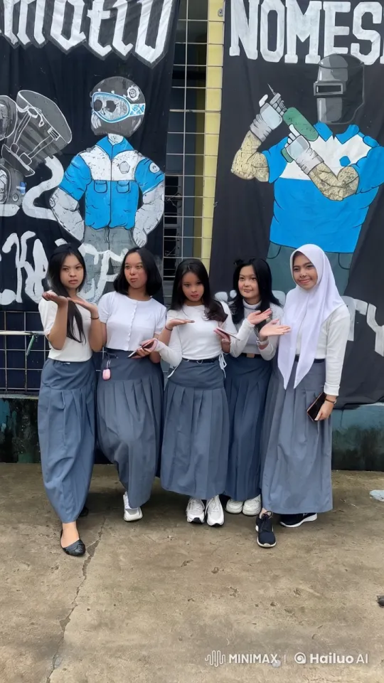 Girls Perform Martial Arts in Front of Mural – AI Generated Video | Hailuo AI