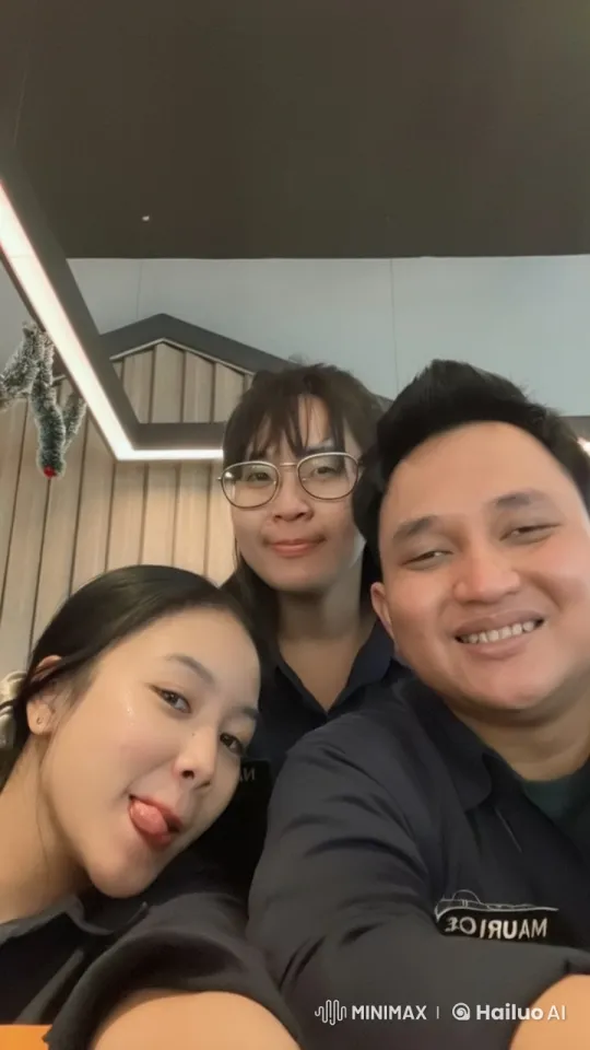 Friends Display Synchronized Kung Fu in Festive Modern Setting – AI Generated Video | Hailuo AI
