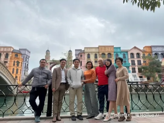 Martial Artists Perform Against Colorful Canal Backdrop – AI Generated Video | Hailuo AI