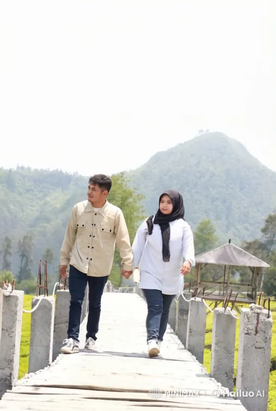 Couple Combines Romance and Kung Fu in Scenic Sparring – AI Generated Video | Hailuo AI