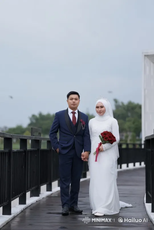 Couple Performs Synchronized Kung Fu Wedding Dance – AI Generated Video | Hailuo AI
