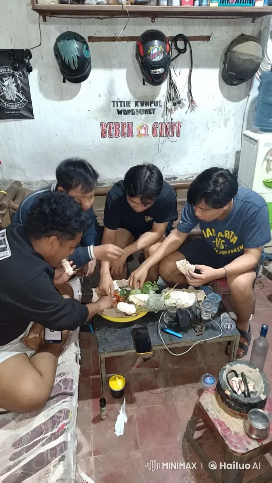 Friends Share Meal and Kungfu Fun in Cozy Room – AI Generated Video | Hailuo AI