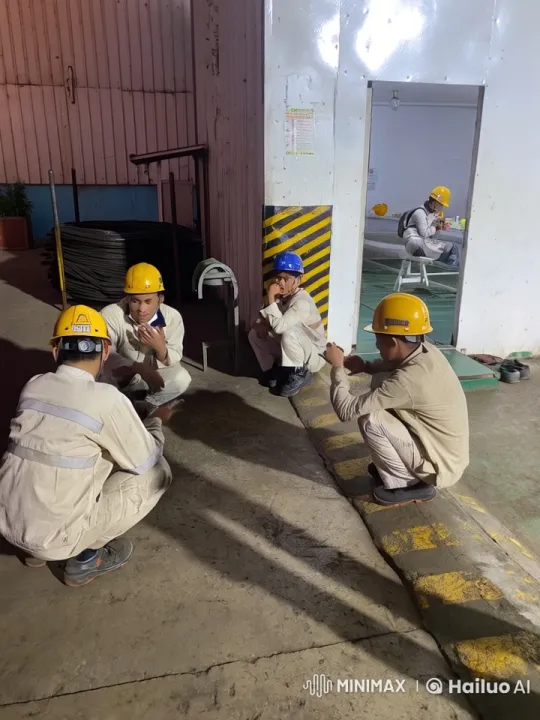 Workers Practice Kung Fu in Industrial Setting – AI Generated Video | Hailuo AI