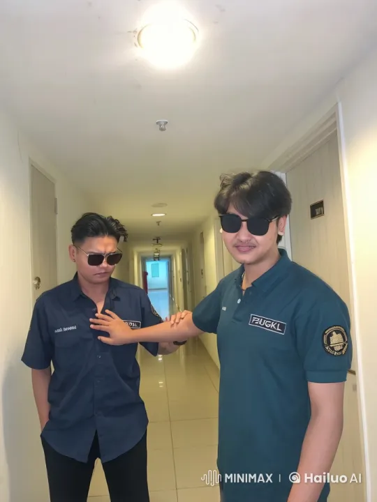 Uniformed Men Engage in Kung Fu Battle in Corridor – AI Generated Video | Hailuo AI