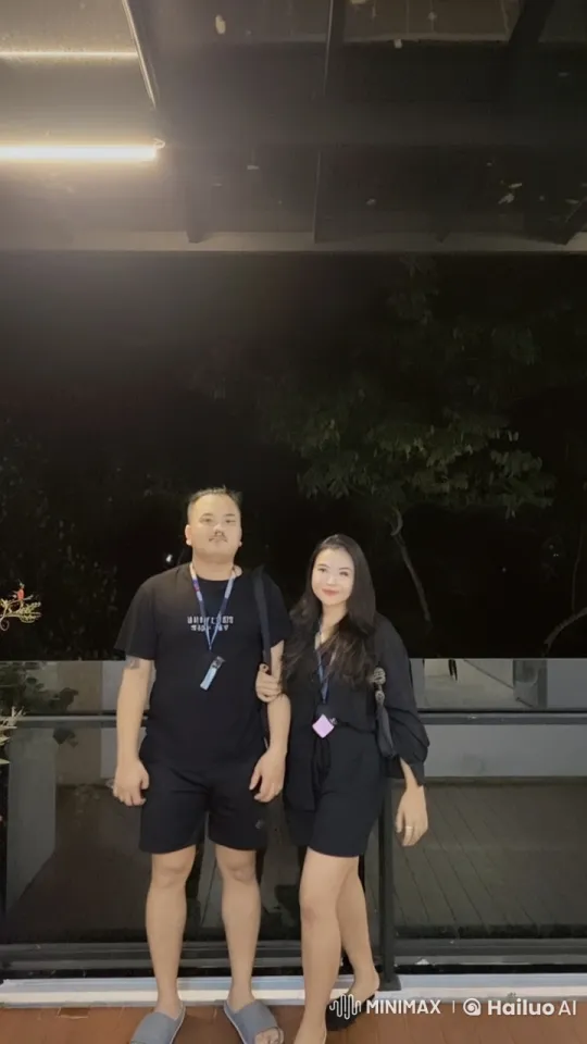Nighttime Kungfu Performance on Balcony – AI Generated Video | Hailuo AI