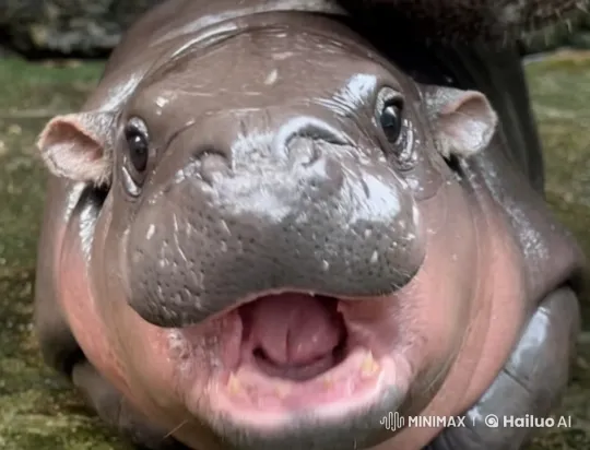 LeBron James cautiously interacts with a young hippo-like animal – AI Generated Video | Hailuo AI