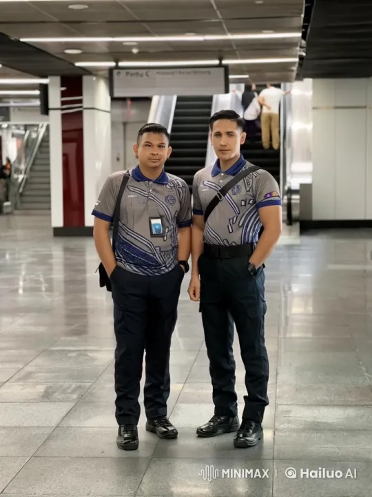 Security Personnel Vigilance in Public Transit Station – AI Generated Video | Hailuo AI