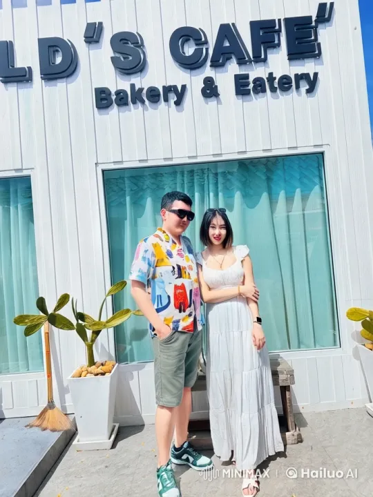Couple Fights Dramatically in Front of Bakery Cafe – AI Generated Video | Hailuo AI