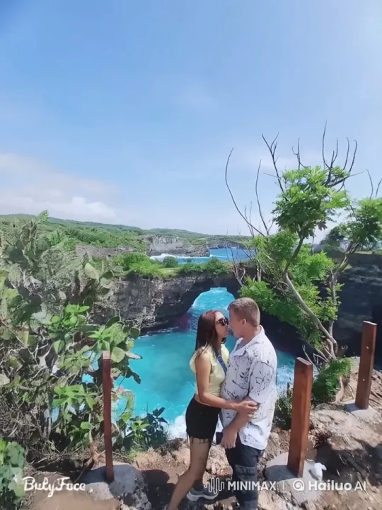 Kungfu Masters Display Skills at Coastal Natural Bridge – AI Generated Video | Hailuo AI