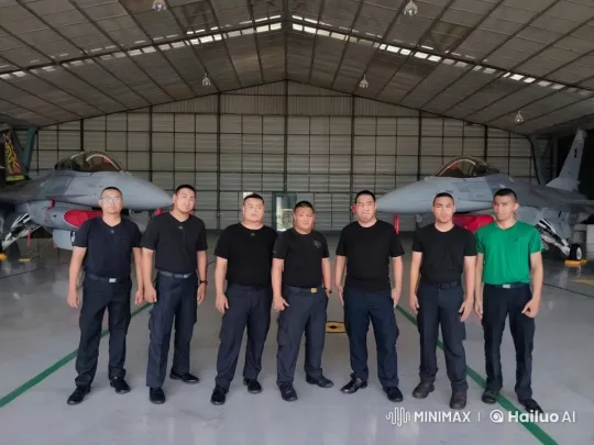 Martial Artists Demonstrate Skills in Aircraft Hangar – AI Generated Video | Hailuo AI