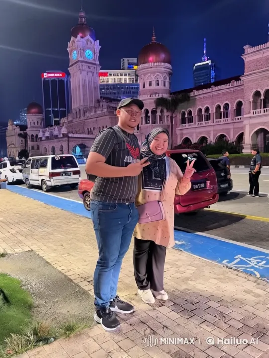 Kungfu Display in Front of Illuminated Building – AI Generated Video | Hailuo AI