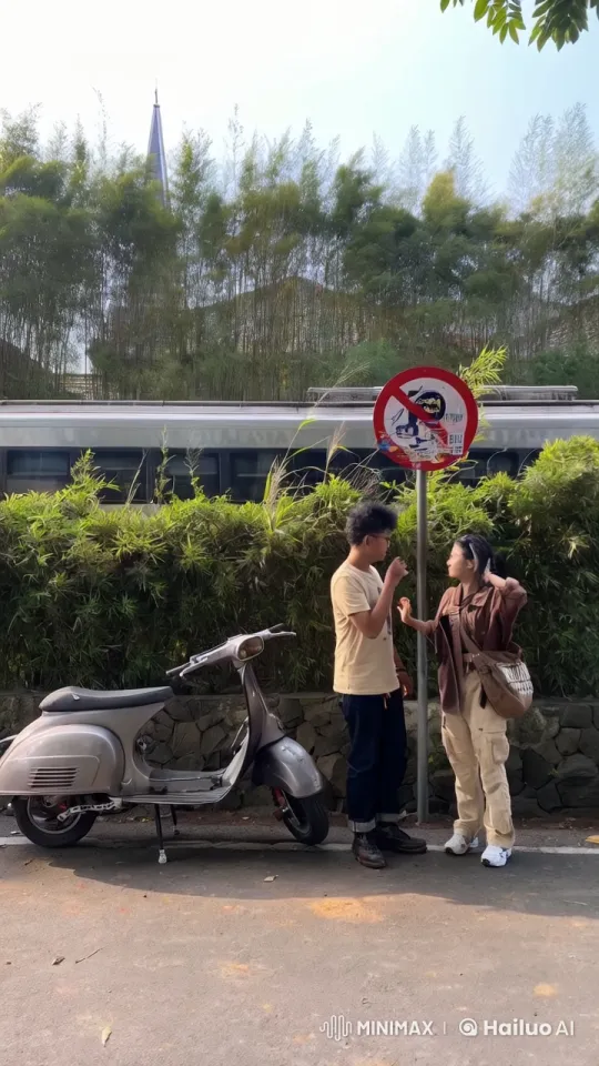 Traditional Chinese Kung Fu Battle on Sidewalk – AI Generated Video | Hailuo AI