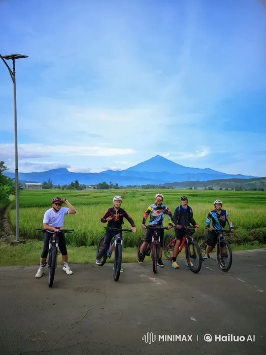 Cyclists Display Martial Arts in Serene Countryside – AI Generated Video | Hailuo AI