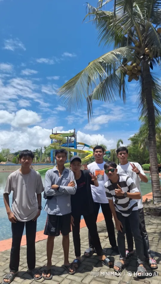 Young Men Perform Synchronized Kung Fu in Water Park Setting – AI Generated Video | Hailuo AI
