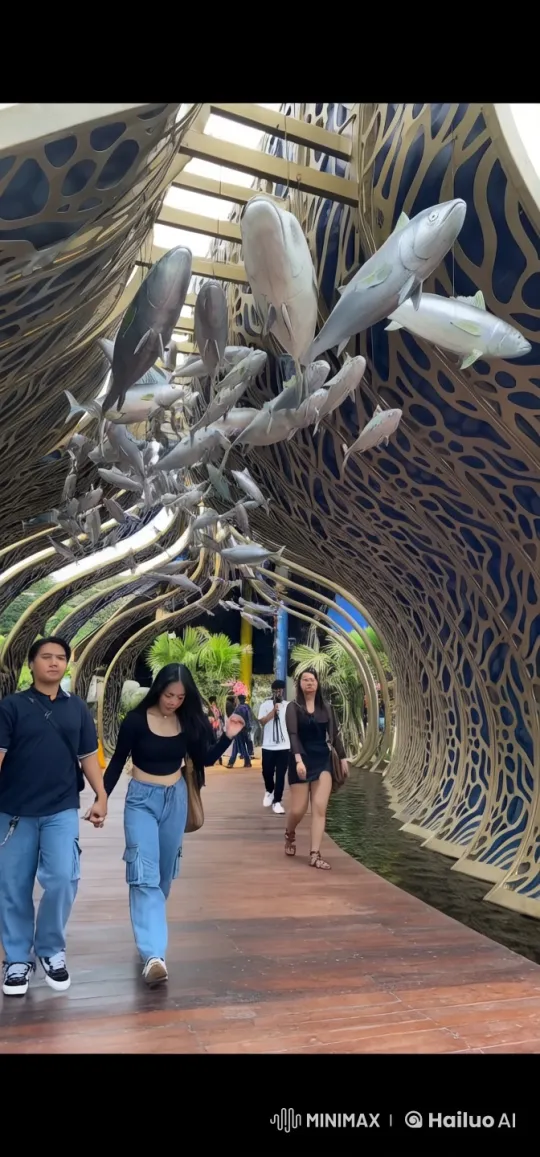 Traditional Kungfu Display in Modern Decorative Walkway – AI Generated Video | Hailuo AI