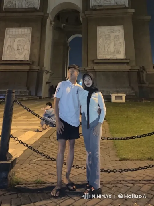 Nighttime Kungfu Display at Historic Monument – AI Generated Video | Hailuo AI