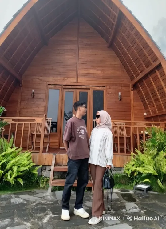 Young Couple Engages in Playful Kung Fu in Rustic Cabin Setting – AI Generated Video | Hailuo AI