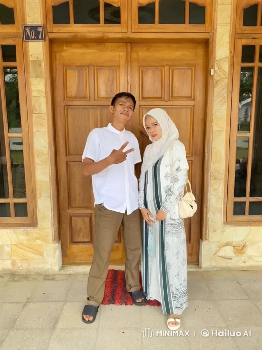 Couple Practicing Kung Fu in Front of Wooden Door – AI Generated Video | Hailuo AI