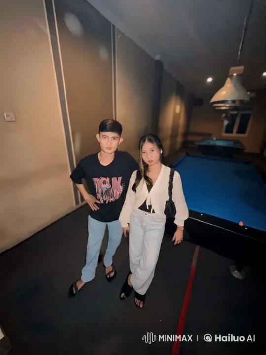 Dynamic Kung Fu Sparring in a Dimly Lit Pool Room – AI Generated Video | Hailuo AI