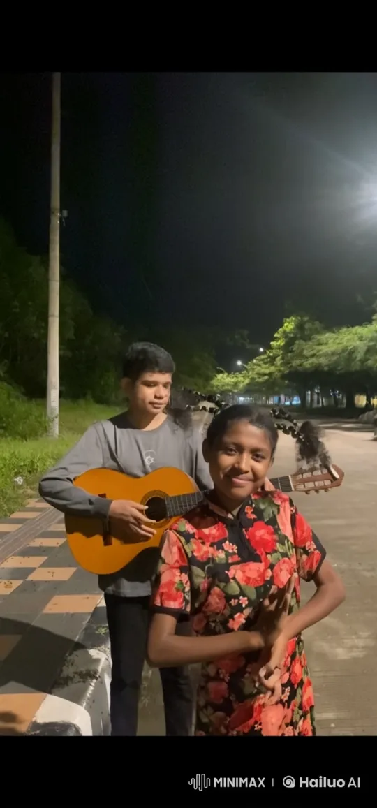 Nighttime Kungfu Performance with Guitar Accompaniment – AI Generated Video | Hailuo AI