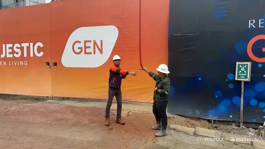 Construction Workers Practice Kungfu at Site – AI Generated Video | Hailuo AI