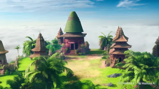 Indonesian Warrior Boy on Mystical Sky Island – AI Generated Video | Hailuo AI