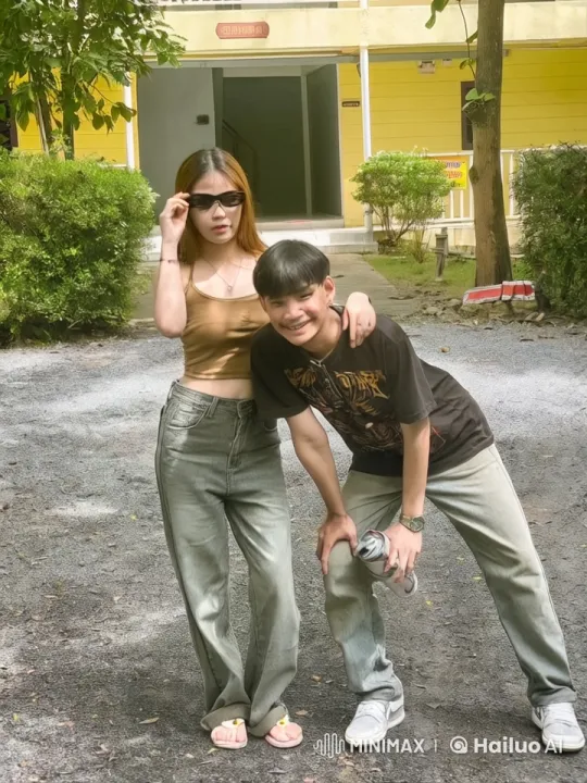Youthful Friendship Showcased in Playful Kung Fu Fight – AI Generated Video | Hailuo AI