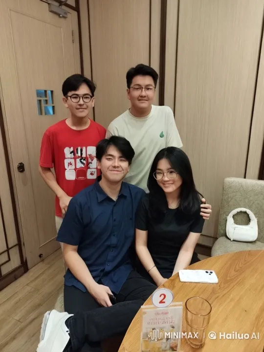 Friends Display Martial Arts Skills in Cozy Dining Room – AI Generated Video | Hailuo AI