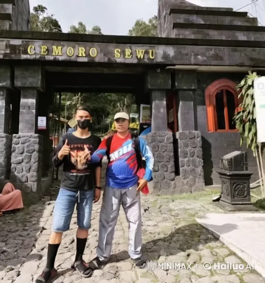 Kung Fu Masters Perform at Cemoro Sewu Entrance – AI Generated Video | Hailuo AI