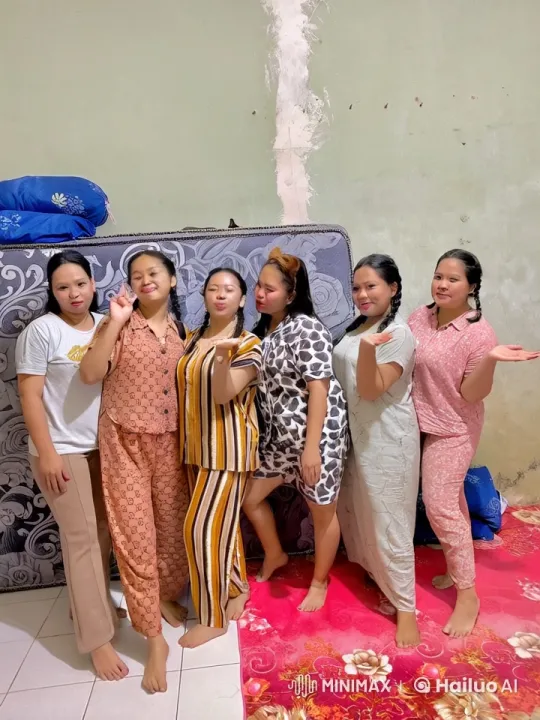 Six Women Practicing Kung Fu in Colorful Pajamas – AI Generated Video | Hailuo AI