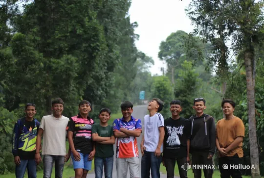 Young Men Showcase Kung Fu Skills in Lush Outdoor Fight – AI Generated Video | Hailuo AI